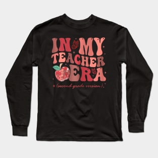 In My Teacher Era Second Grade Version 2Nd Grade Cute Groovy Long Sleeve T-Shirt